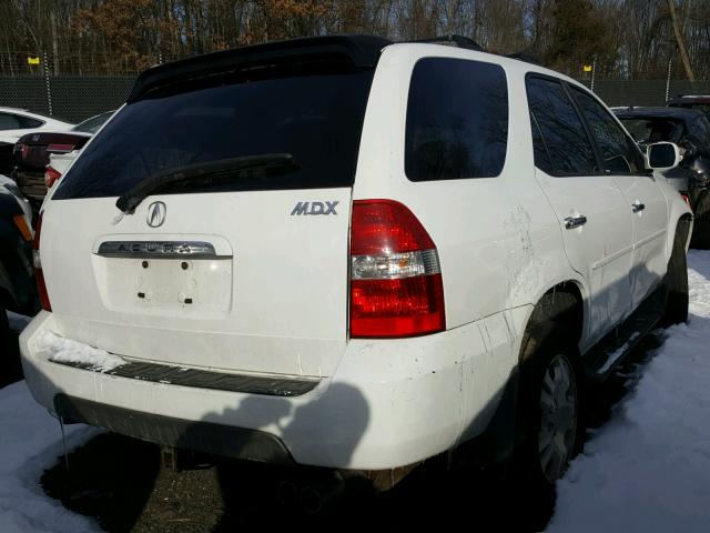 2HNYD18262H533420 - 2002 ACURA MDX WHITE photo 4