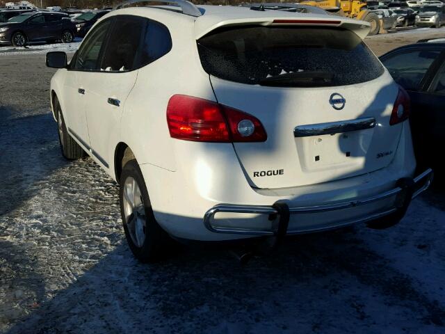 JN8AS5MV2DW125445 - 2013 NISSAN ROGUE S WHITE photo 3