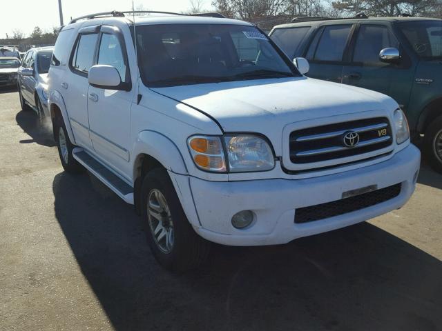 5TDBT48A73S142867 - 2003 TOYOTA SEQUOIA LI WHITE photo 1