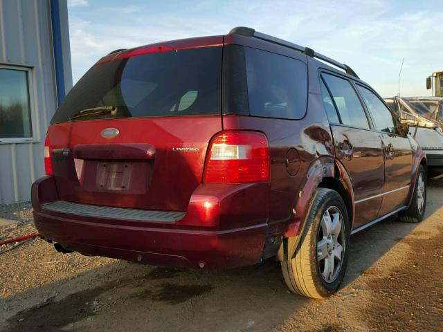 1FMDK06177GA14924 - 2007 FORD FREESTYLE MAROON photo 4