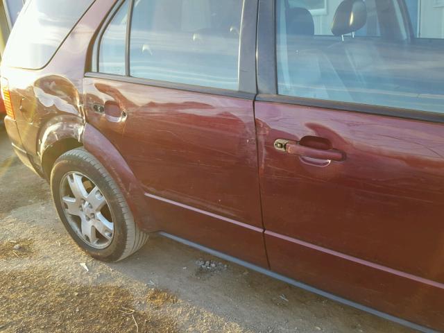 1FMDK06177GA14924 - 2007 FORD FREESTYLE MAROON photo 9