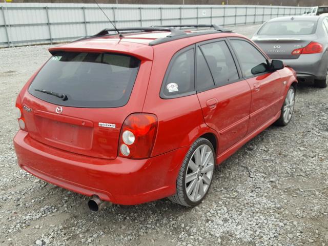 JM1BJ245631116681 - 2003 MAZDA PROTEGE PR RED photo 4