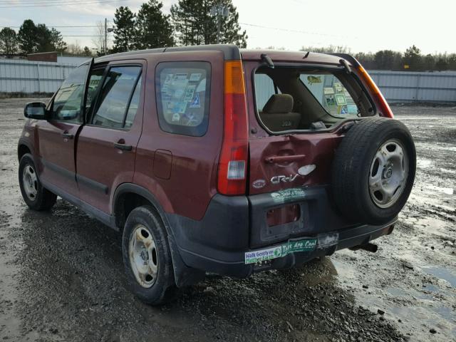 SHSRD78463U148387 - 2003 HONDA CR-V LX BURGUNDY photo 3