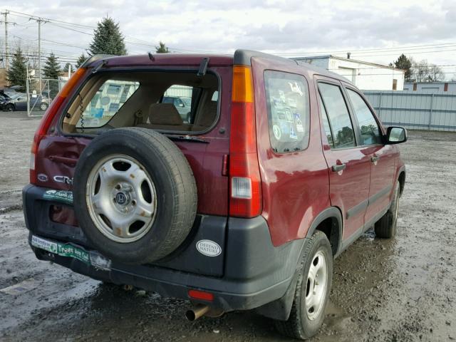 SHSRD78463U148387 - 2003 HONDA CR-V LX BURGUNDY photo 4