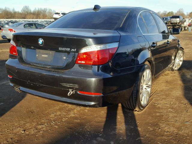 WBANV13518CZ52579 - 2008 BMW 528 XI BLACK photo 4