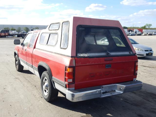 1B7GL23Y2TS526108 - 1996 DODGE DAKOTA RED photo 3