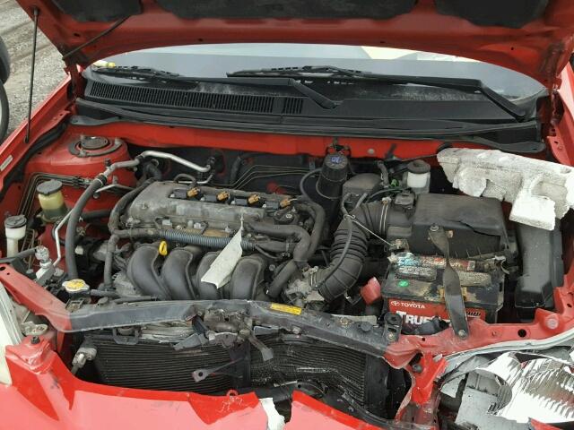 2T1KR38E14C272309 - 2004 TOYOTA COROLLA MA RED photo 7