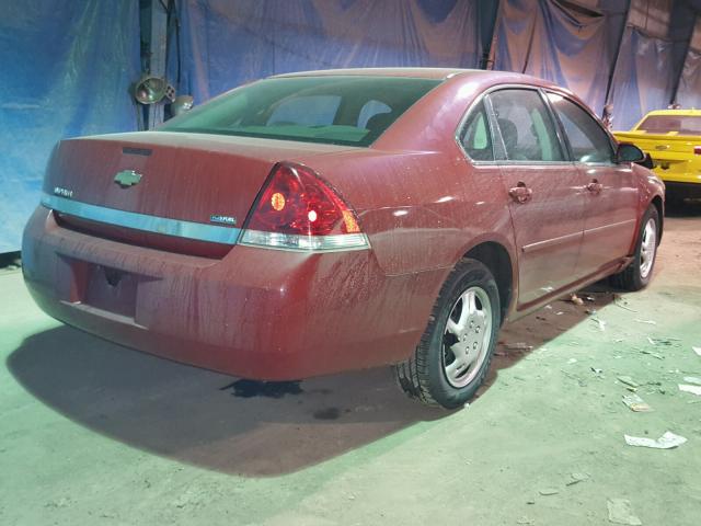 2G1WB58KX89191377 - 2008 CHEVROLET IMPALA LS BURGUNDY photo 4