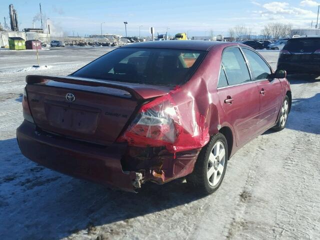 4T1BE32K25U057306 - 2005 TOYOTA CAMRY LE RED photo 4