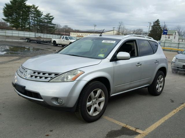 JN8AZ08W57W604240 - 2007 NISSAN MURANO SL SILVER photo 2