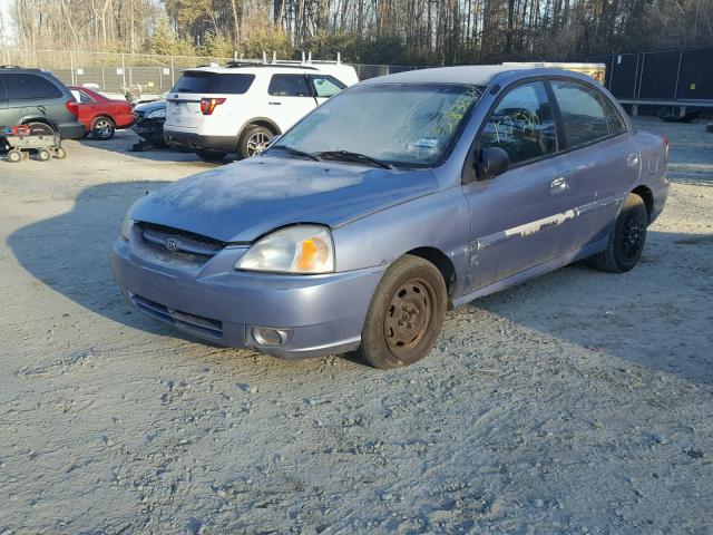 KNADC125756383704 - 2005 KIA RIO BLUE photo 2