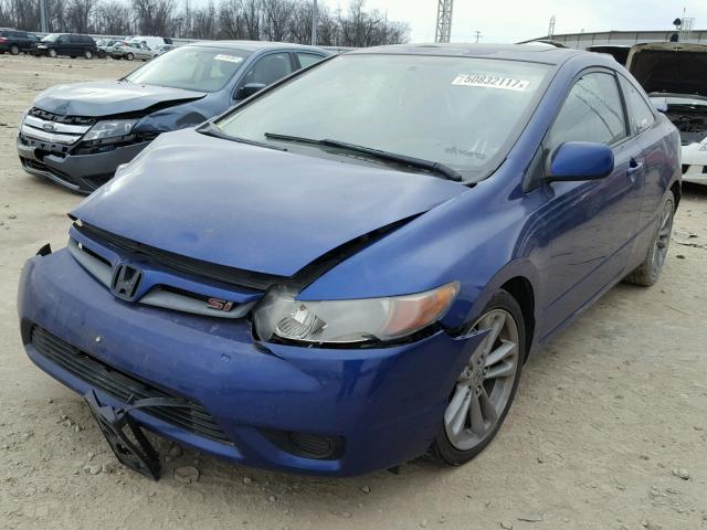 2HGFG21558H705624 - 2008 HONDA CIVIC SI BLUE photo 2