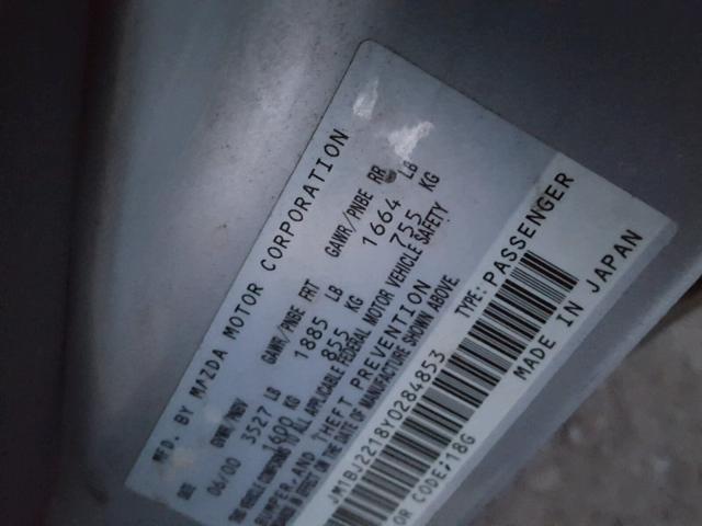 JM1BJ2218Y0284853 - 2000 MAZDA PROTEGE ES 银色 照片 9