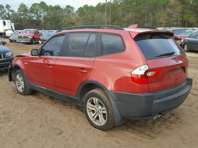 WBXPA93455WD10301 - 2005 BMW X3 3.0I RED photo 3