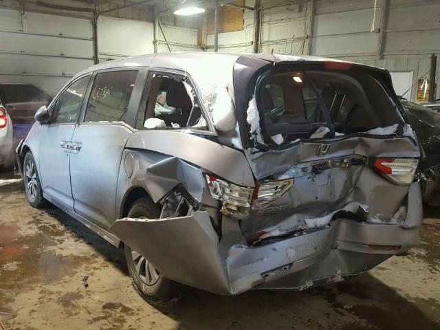 5FNRL5H67HB013314 - 2017 HONDA ODYSSEY EX SILVER photo 3