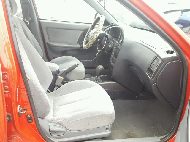 KMHDN46D54U818872 - 2004 HYUNDAI ELANTRA GL RED photo 5