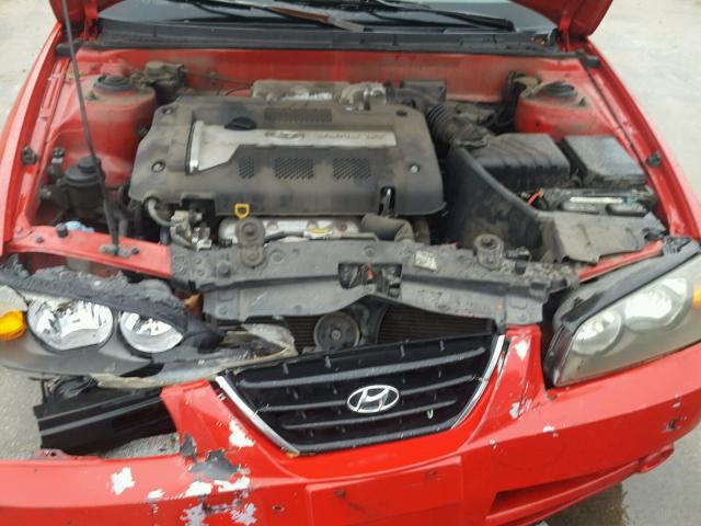 KMHDN46D54U818872 - 2004 HYUNDAI ELANTRA GL RED photo 7