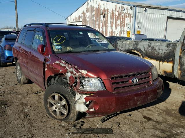 JTEGP21A140036830 - 2004 TOYOTA HIGHLANDER RED photo 1