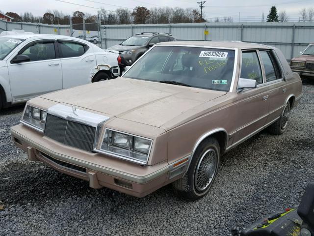 1C3BT56E9HC147822 - 1987 CHRYSLER NEW YORKER TAN photo 2