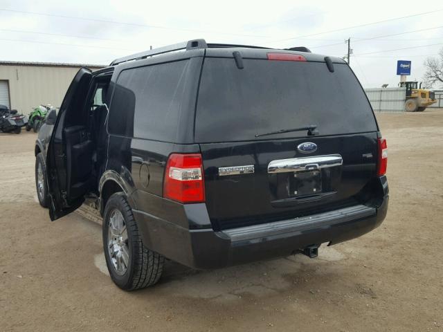 1FMFK19517LA94922 - 2007 FORD EXPEDITION BLACK photo 3