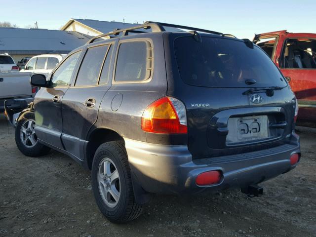 KM8SC73D74U597276 - 2004 HYUNDAI SANTA FE G BLUE photo 3