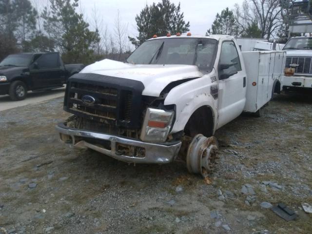 1FDXF46R48EB69443 - 2008 FORD F450 SUPER WHITE photo 2