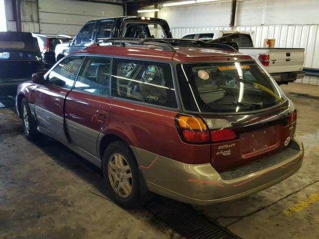 4S3BH686736638700 - 2003 SUBARU LEGACY OUT RED photo 3