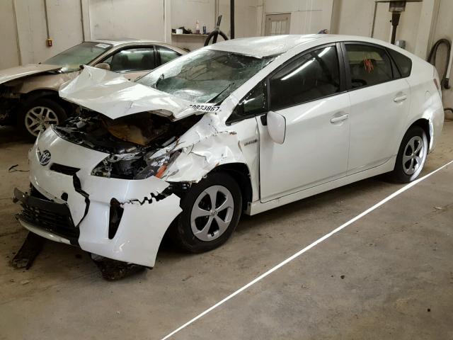 JTDKN3DU1C1601408 - 2012 TOYOTA PRIUS WHITE photo 2