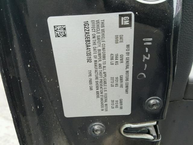 1G2ZA5EB3A4135192 - 2010 PONTIAC G6 BLACK photo 10