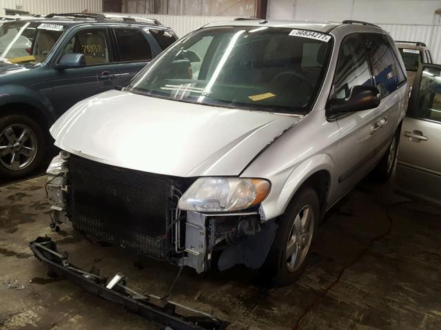 1D4GP45R37B200932 - 2007 DODGE CARAVAN SX SILVER photo 2