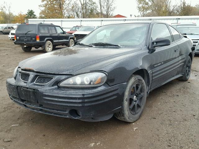1G2NE12T4XM929765 - 1999 PONTIAC GRAND AM S BLACK photo 2