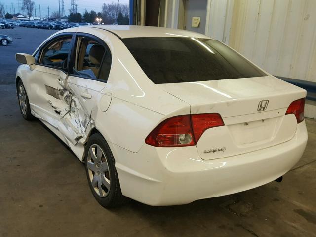 2HGFA16558H331388 - 2008 HONDA CIVIC LX WHITE photo 3