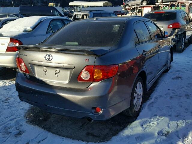 2T1BU40E89C024873 - 2009 TOYOTA COROLLA BA GRAY photo 4