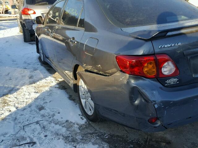 2T1BU40E89C024873 - 2009 TOYOTA COROLLA BA GRAY photo 9