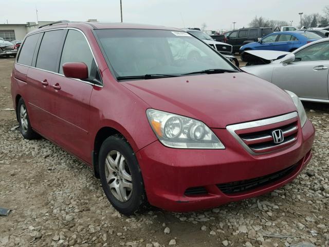 5FNRL38786B090901 - 2006 HONDA ODYSSEY EX RED photo 1