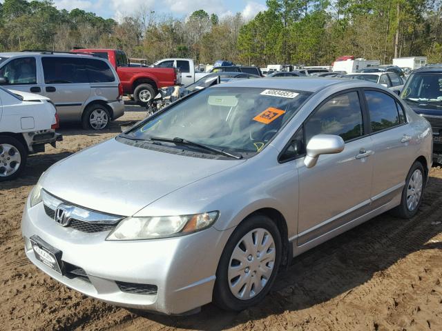 19XFA1F51BE012720 - 2011 HONDA CIVIC LX SILVER photo 2