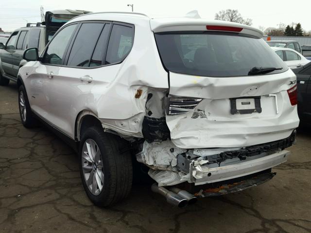 5UXWX9C51F0D60406 - 2015 BMW X3 XDRIVE2 WHITE photo 3