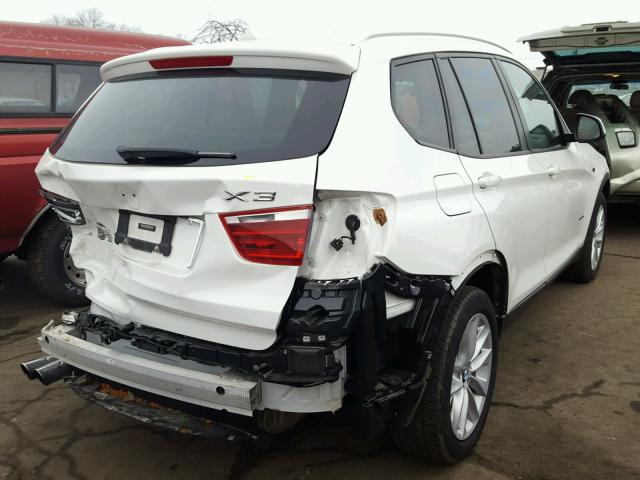 5UXWX9C51F0D60406 - 2015 BMW X3 XDRIVE2 WHITE photo 4