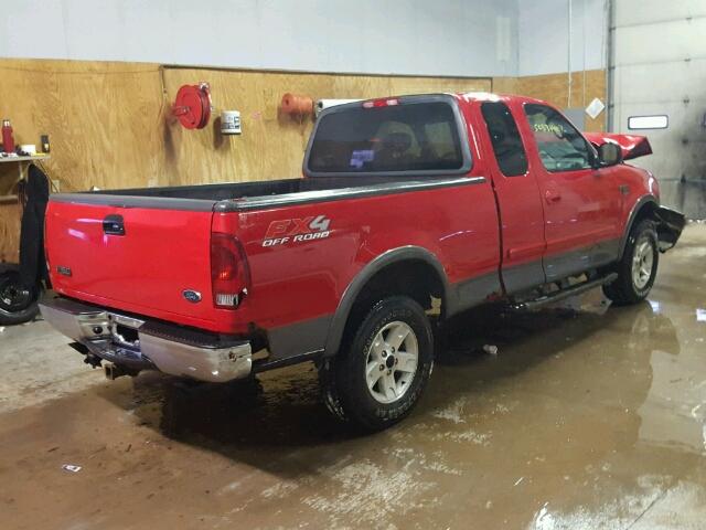 2FTRX18L23CA06032 - 2003 FORD F150 RED photo 4