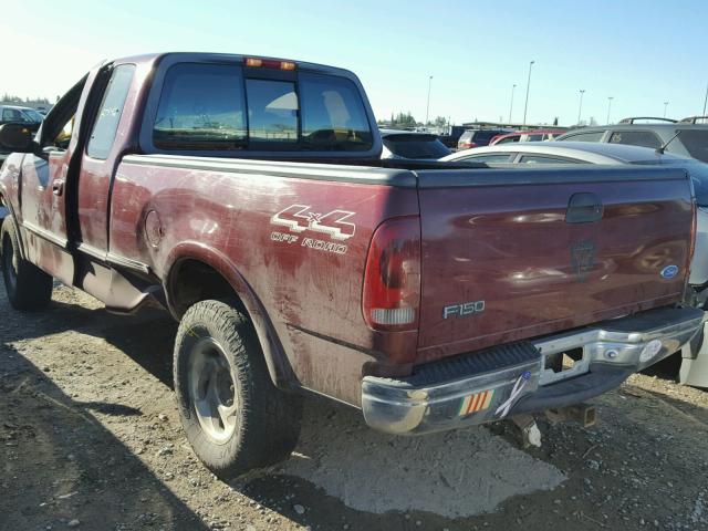 1FTDX18WXVKC37568 - 1997 FORD F150 BURGUNDY photo 3