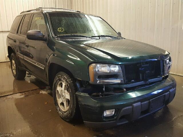 1GNDT13S222275038 - 2002 CHEVROLET TRAILBLAZE GREEN photo 1