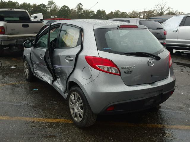 JM1DE1KY0C0135866 - 2012 MAZDA MAZDA2 SILVER photo 3