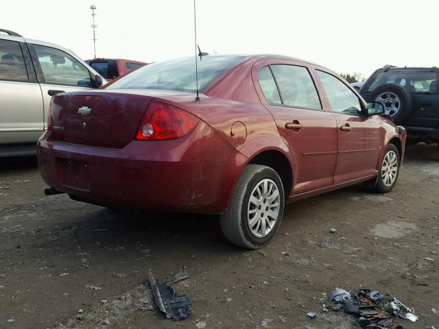 1G1AT58H597180690 - 2009 CHEVROLET COBALT LT RED photo 4