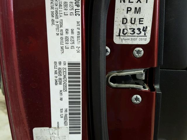 2C3CCAAG7EH235525 - 2014 CHRYSLER 300 RED photo 10