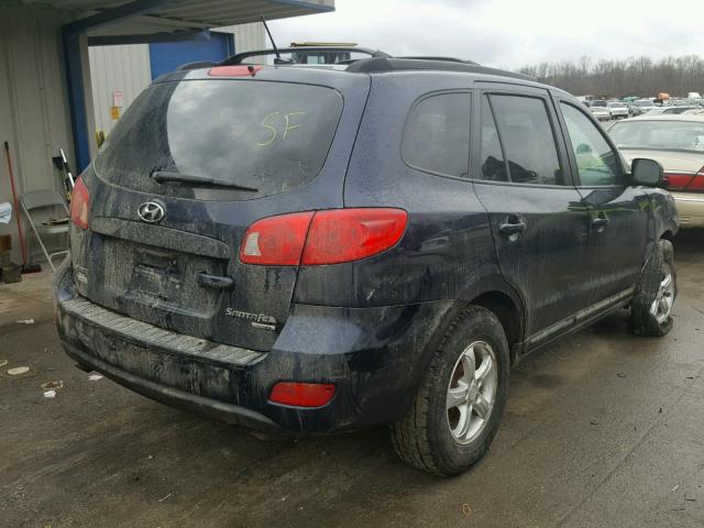 5NMSG73D58H214621 - 2008 HYUNDAI SANTA FE G BLUE photo 4