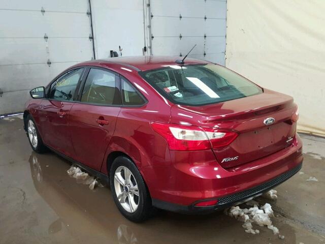 1FADP3F26DL361329 - 2013 FORD FOCUS SE MAROON photo 3