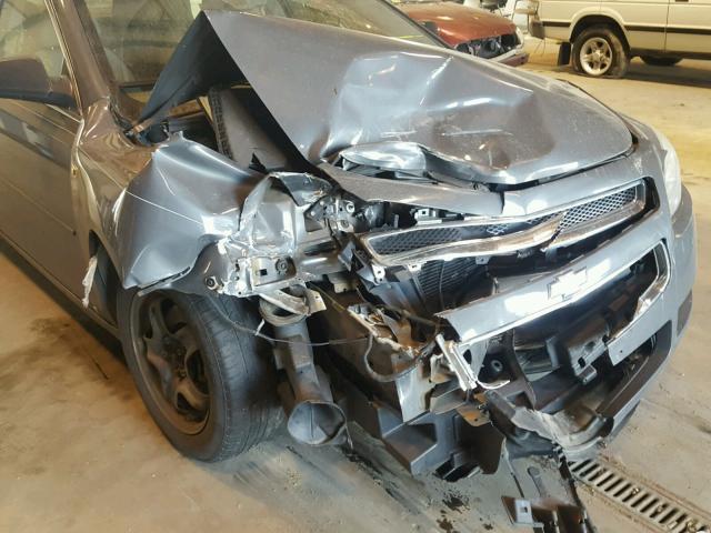 1G1ZG57B58F160013 - 2008 CHEVROLET MALIBU LS GRAY photo 9