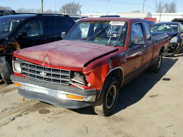 1GCCS19Z3L8121349 - 1990 CHEVROLET S TRUCK S1 RED photo 2