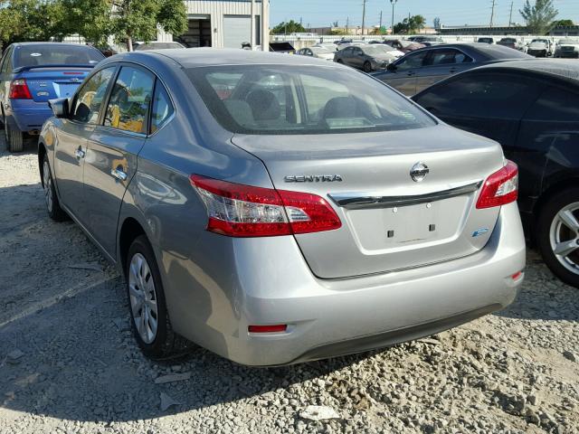 3N1AB7AP4EY251994 - 2014 NISSAN SENTRA S GRAY photo 3