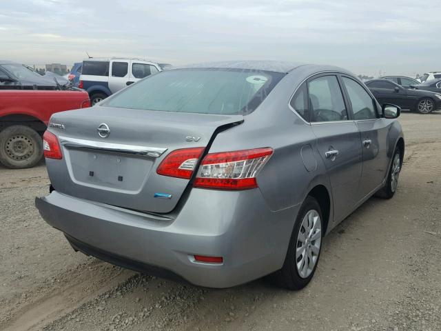 3N1AB7AP0EY230611 - 2014 NISSAN SENTRA S GRAY photo 4